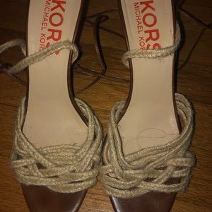 Micheal Koran’s ankle tie espadrille